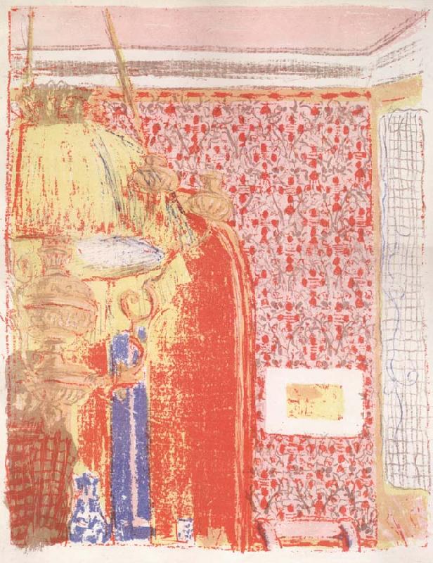 Edouard Vuillard Interior with pink wallpaper II